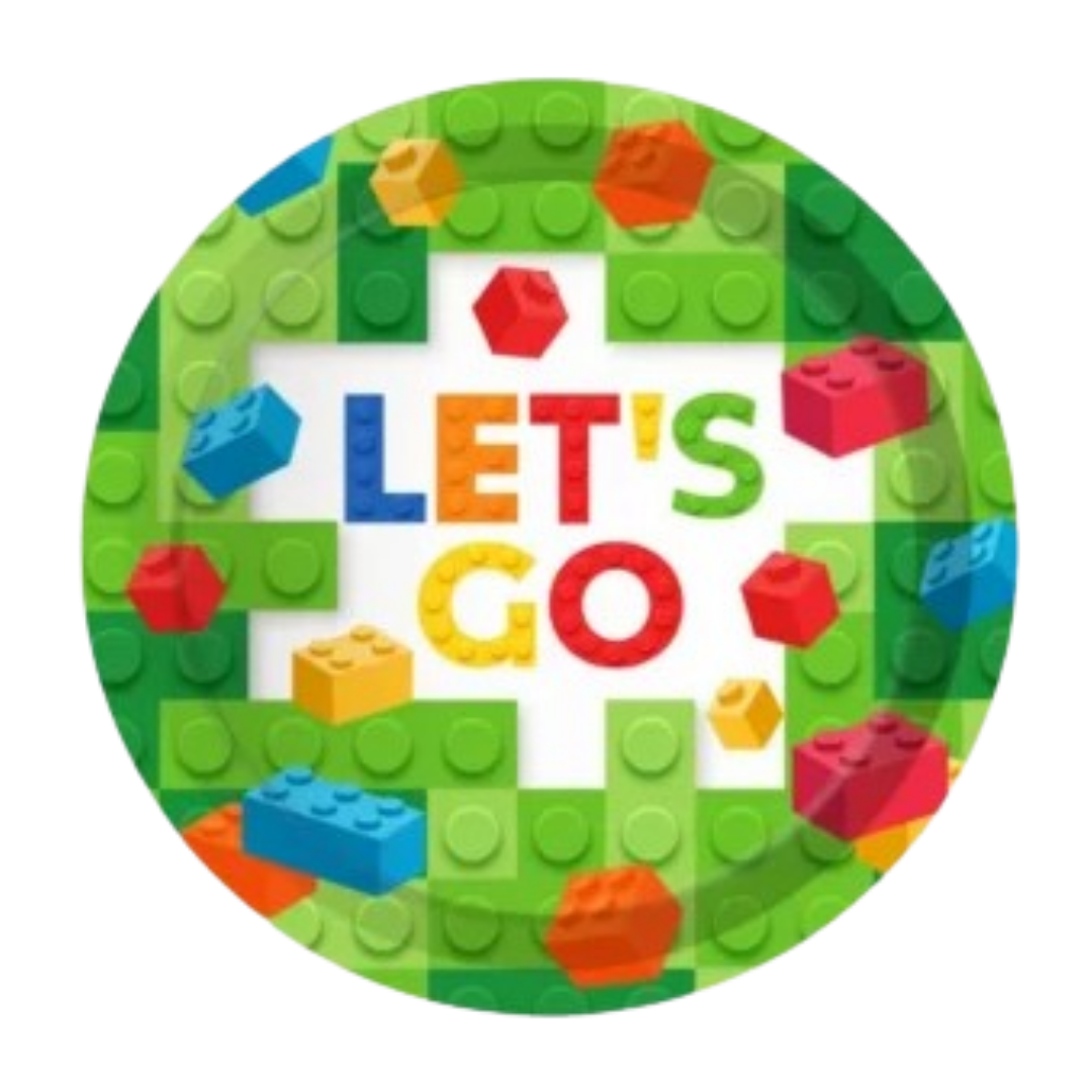 LEGO Theme Paper Plates 9"- Pack of 8
