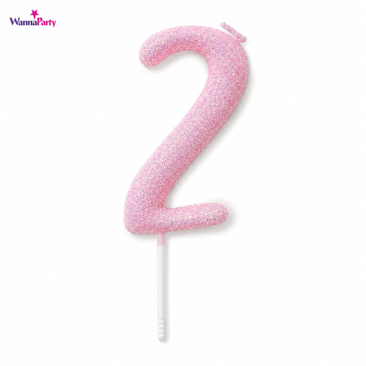 Glitter Designer Pink Candle No. 2
