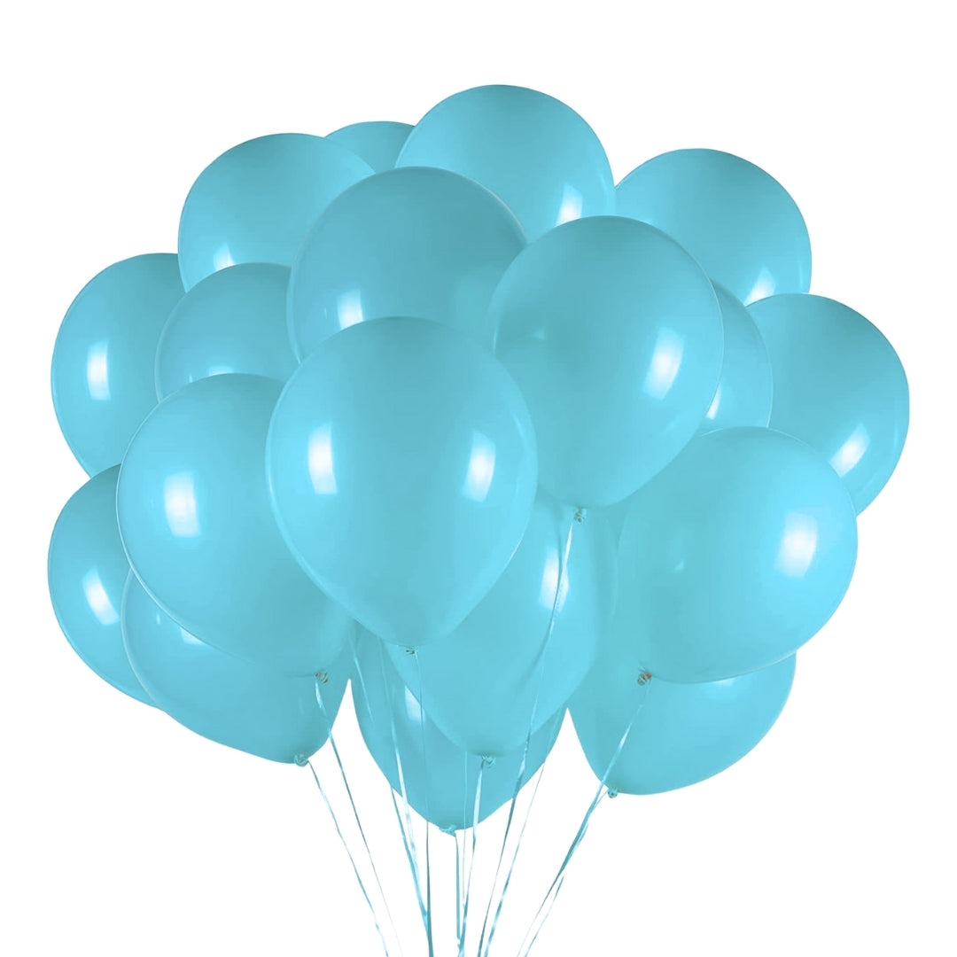 Sky Blue Latex/Rubber Balloons - Helium Quality - 12 inches - 20PC
