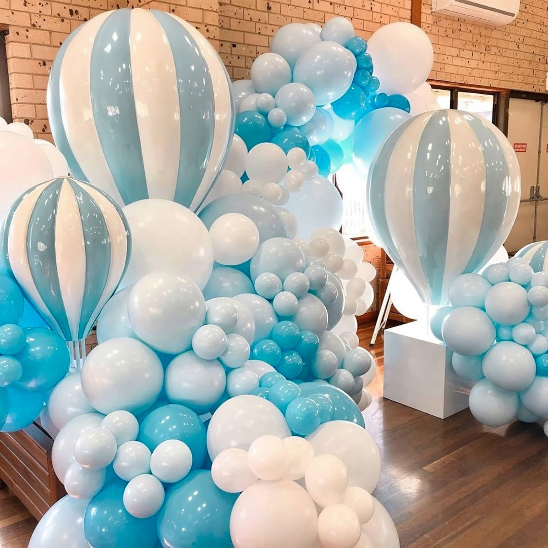 Sky Blue Latex/Rubber Balloons - Helium Quality - 12 inches - 20PC