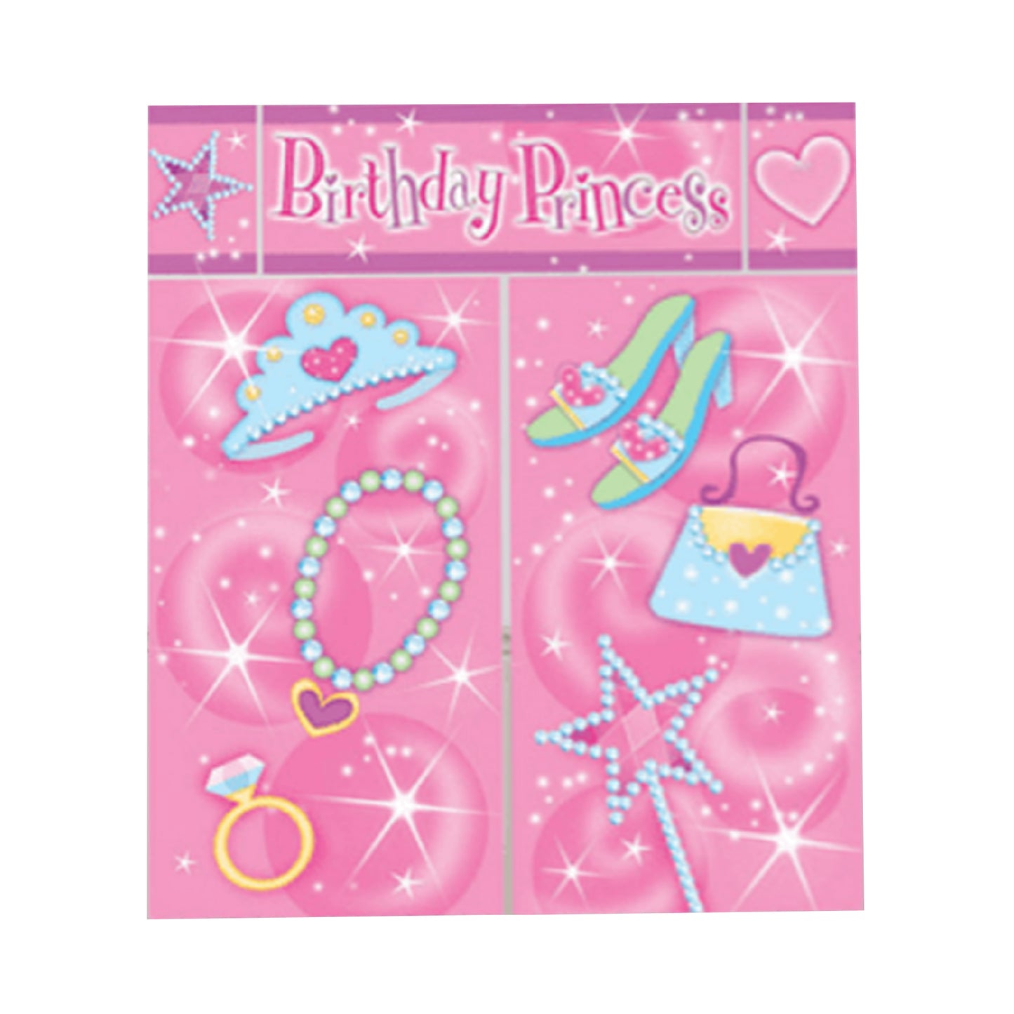 Happy Birthday Princess Scene Setter Set for Wall Decor - 5 PC