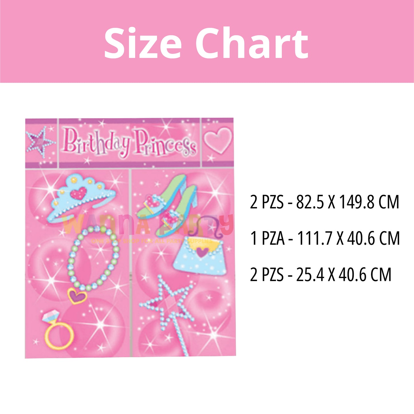 Happy Birthday Princess Scene Setter Set for Wall Decor - 5 PC