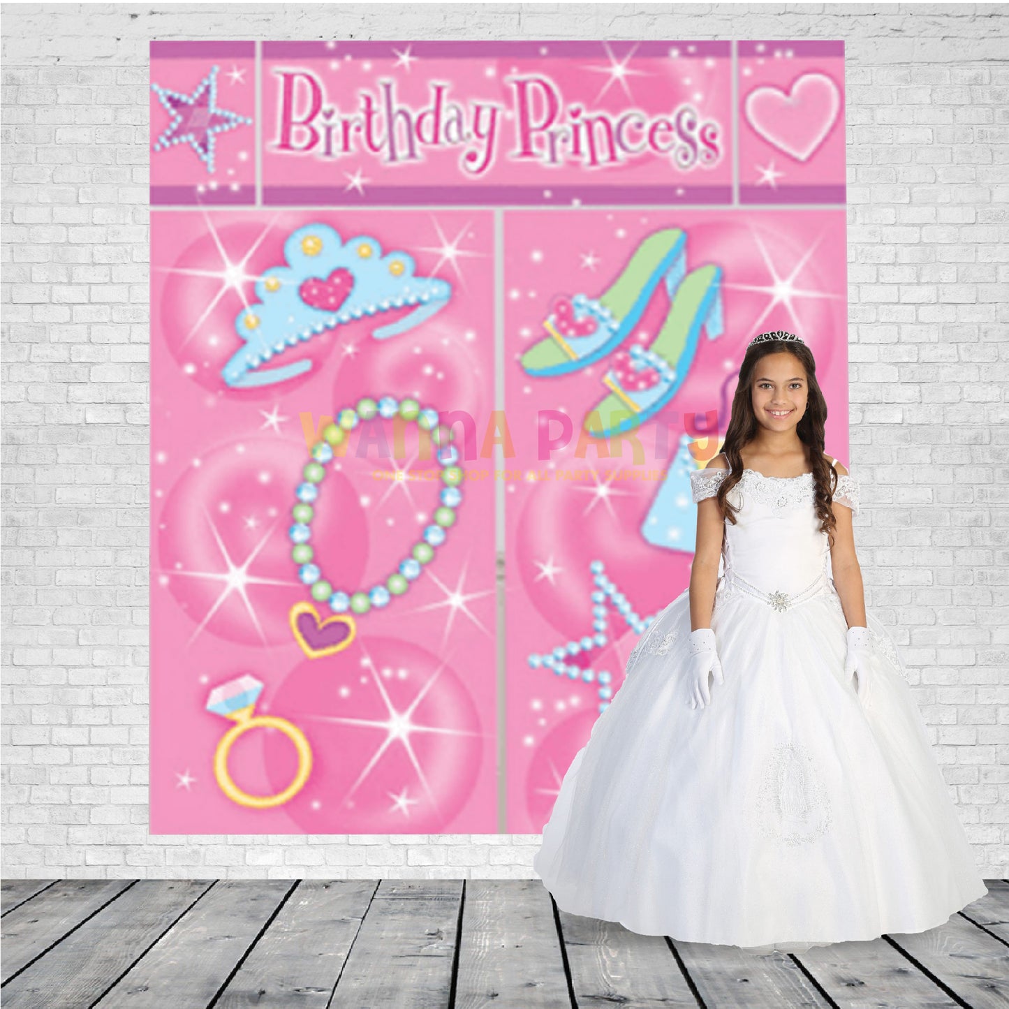 Happy Birthday Princess Scene Setter Set for Wall Decor - 5 PC