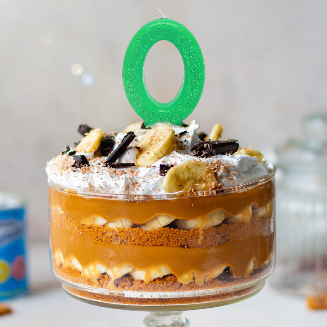 Green Glitter Number 0 Birthday Candle - 1PC