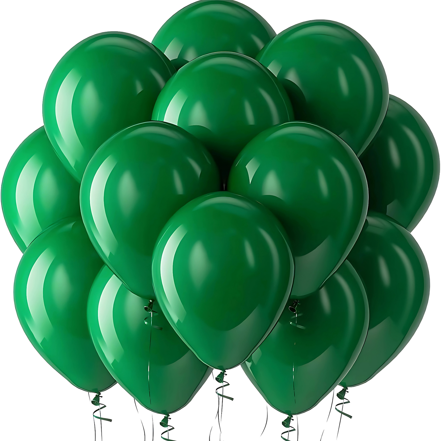 Dark Green Latex / Rubber Balloons - 9 inches - Bulk Pack - 50PC