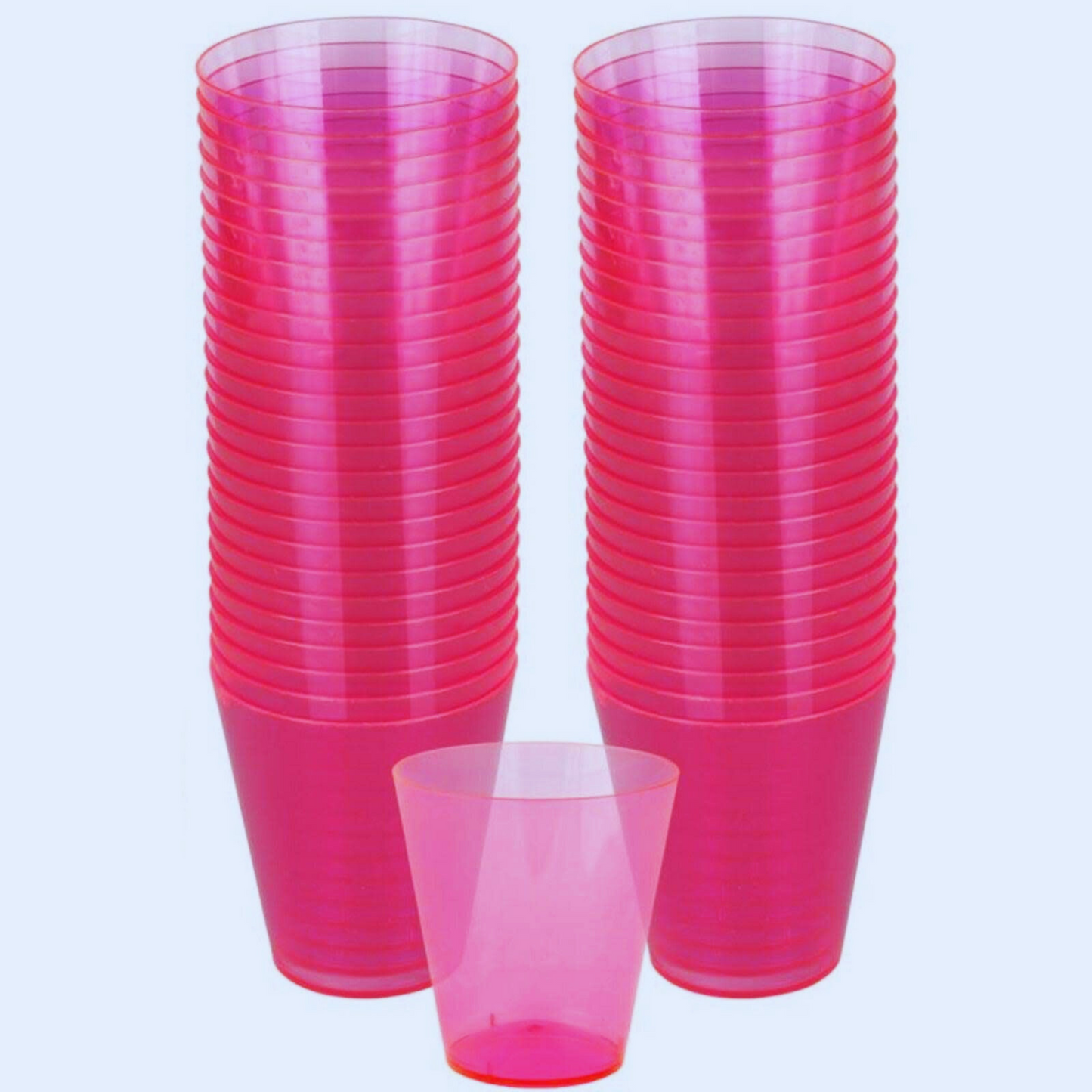 Neon Pink Shot Glasses Party Combo - 10PC