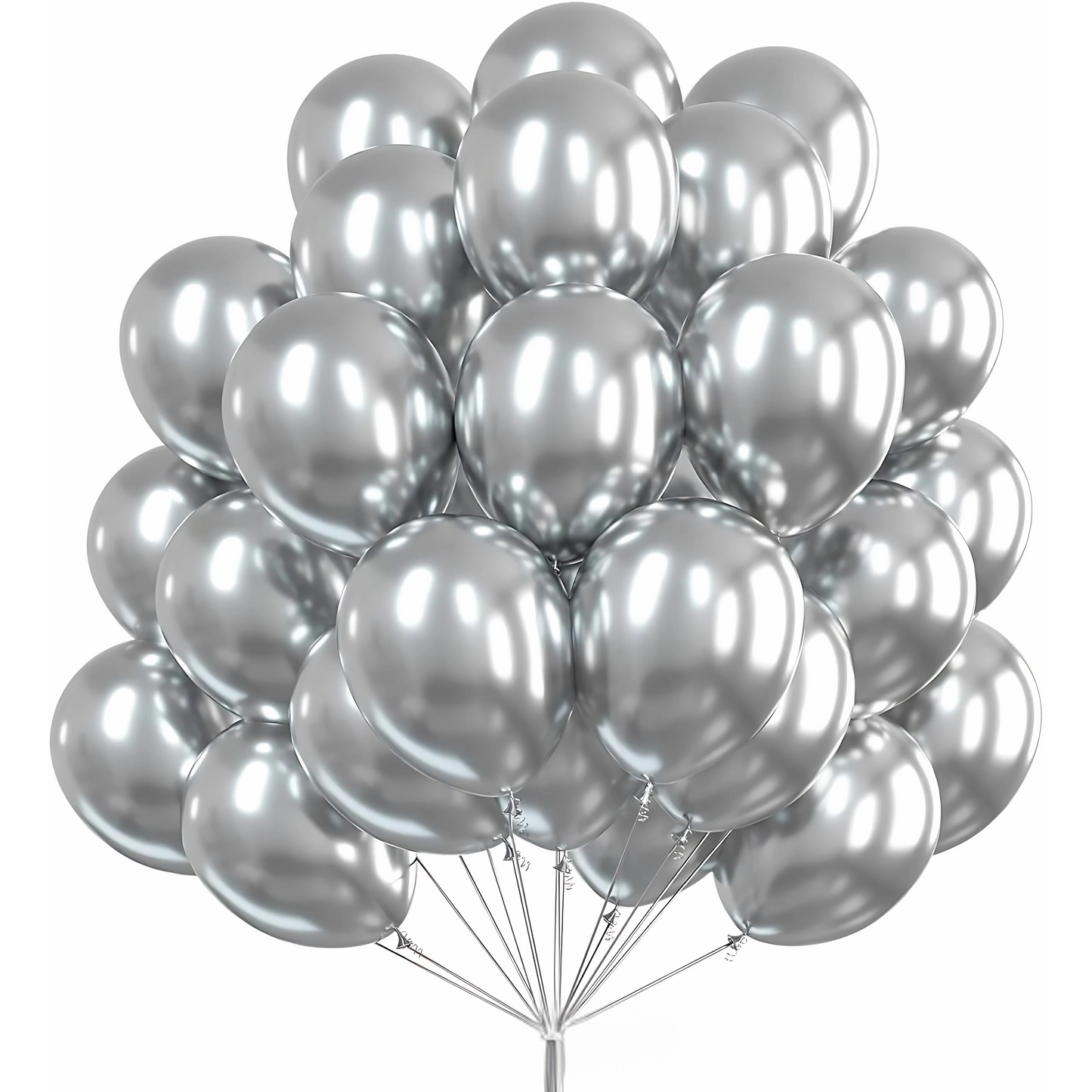 Silver Chrome Balloon - 9 inches - 50PC