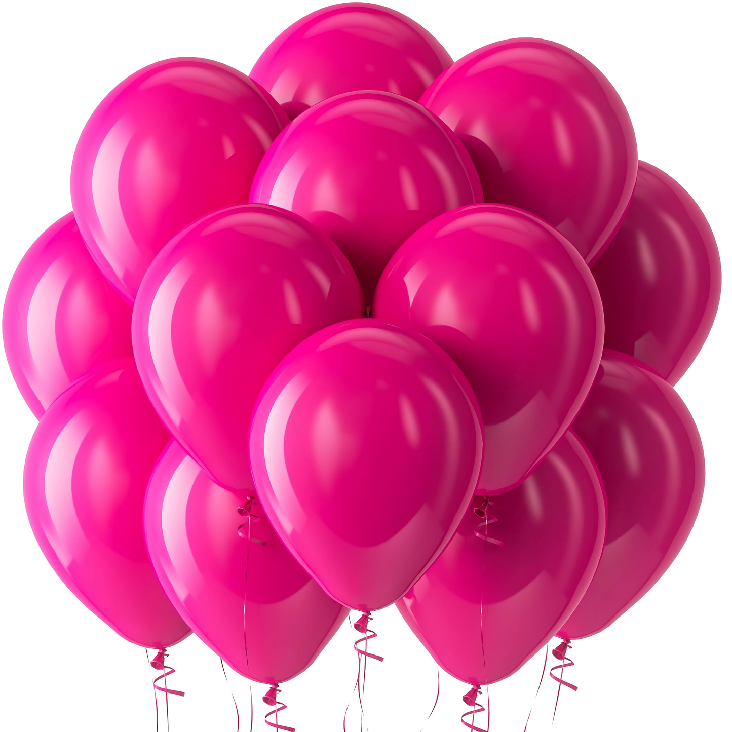 Hot Pink Latex / Rubber Balloons - 9 inches - Bulk Pack - 50PC