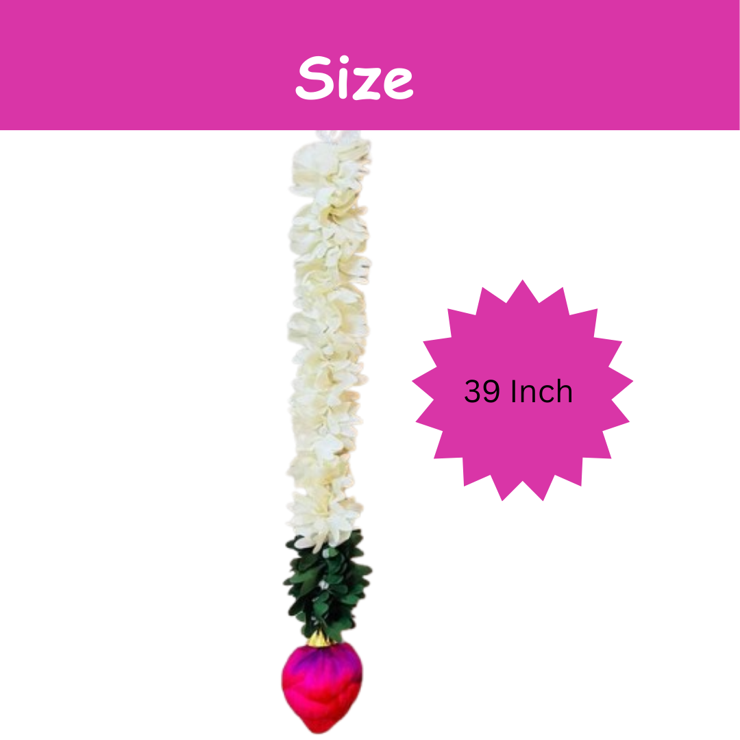 Lotus Flower Hanging Garlands for Temple Decorations -Pack of 5