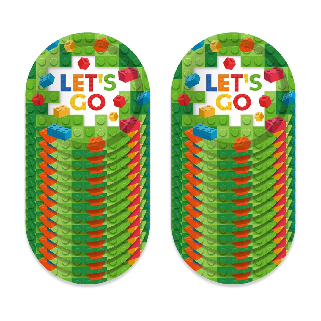 LEGO Theme Paper Plates 9"- Pack of 8