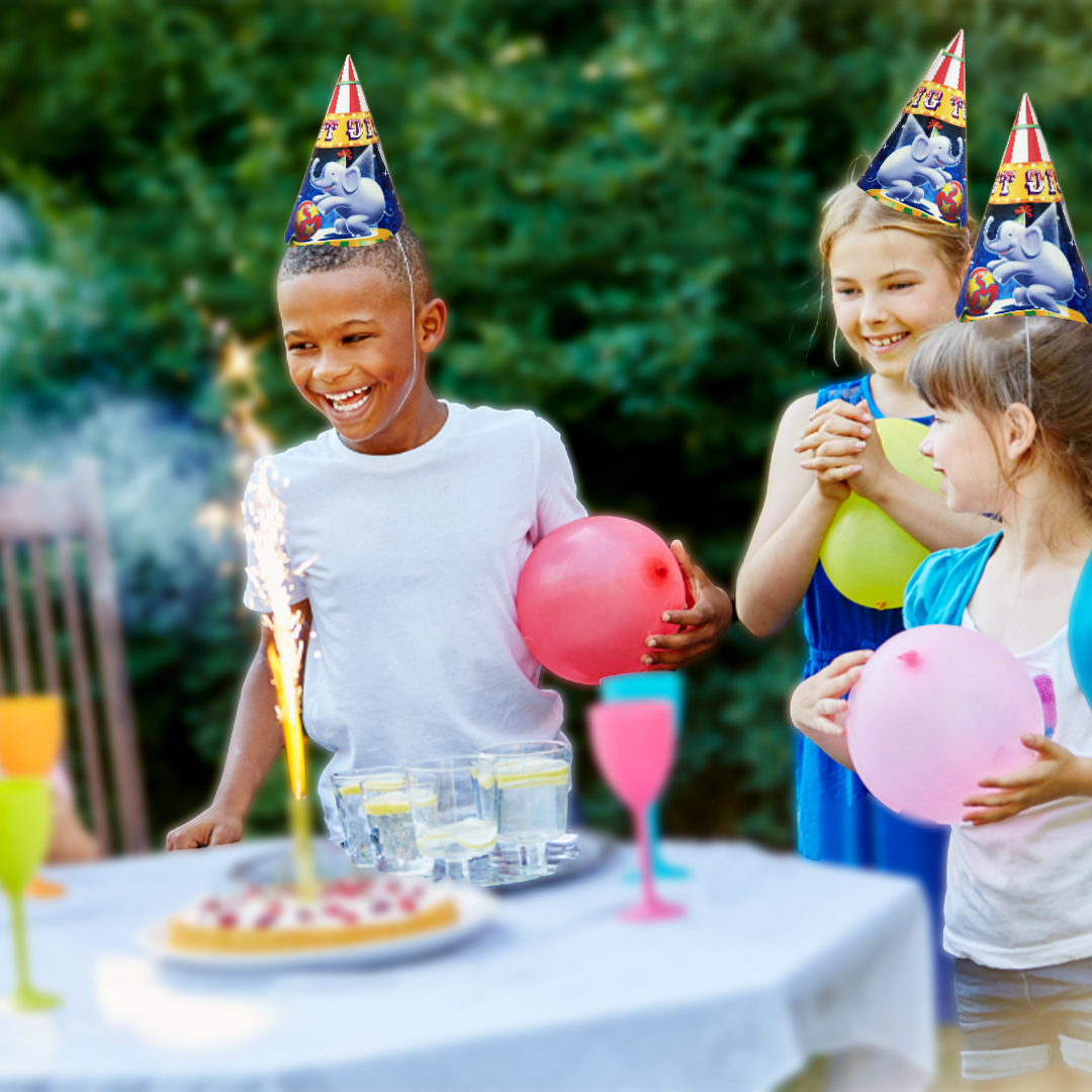 1st Birthday Girl Party Hat - 8PC