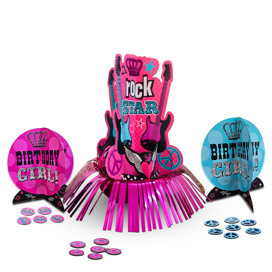 Rockstar Girl Tableware Decoration Combo Kit - 4PC
