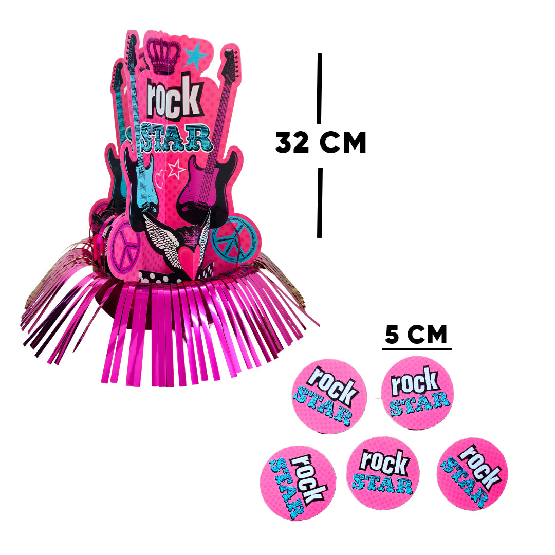 Rockstar Girl Tableware Decoration Combo Kit - 4PC