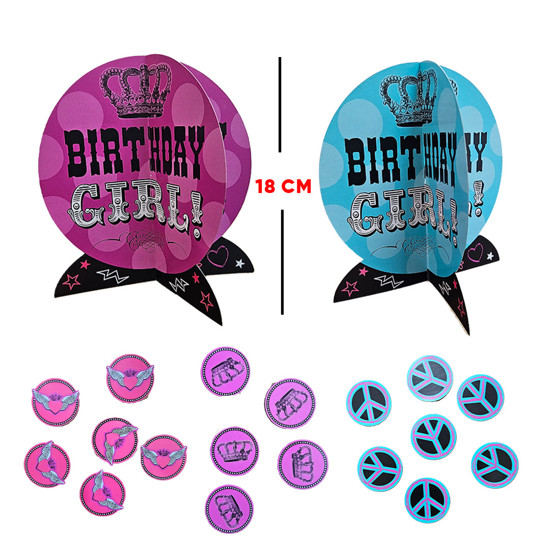 Rockstar Girl Tableware Decoration Combo Kit - 4PC