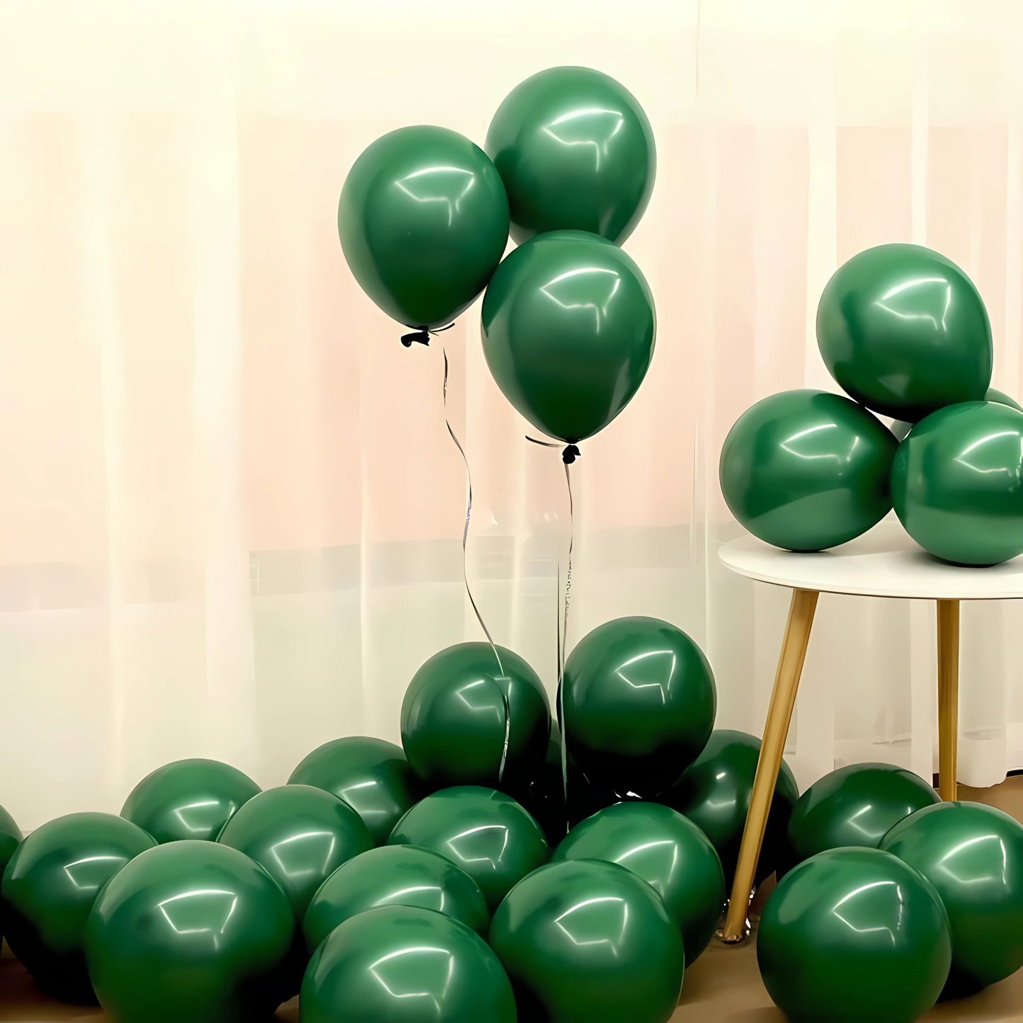 Dark Green Latex / Rubber Balloons - 9 inches - Bulk Pack - 50PC