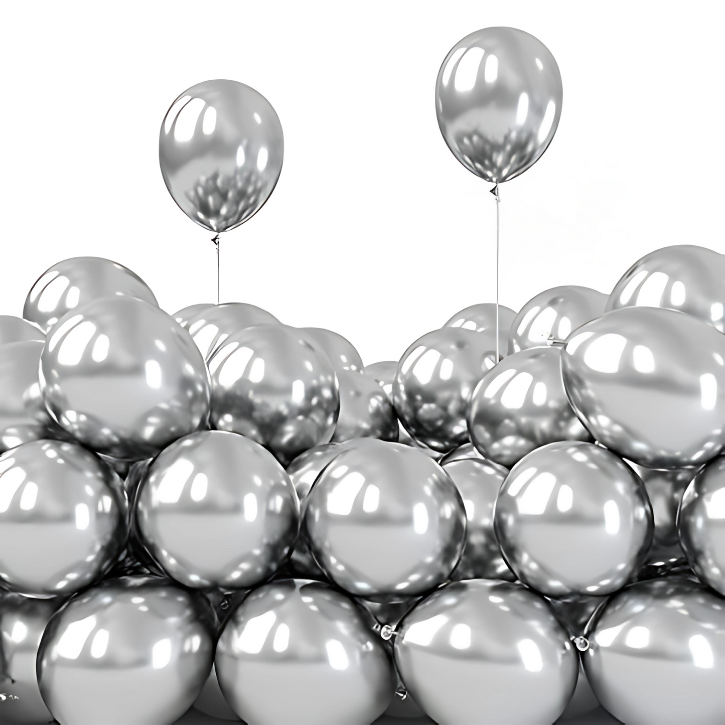 Silver Chrome Balloon - 9 inches - 50PC