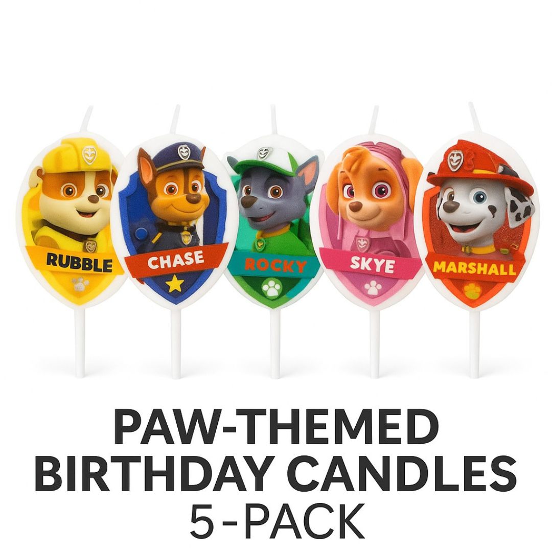 Paw Patrol Theme Birthday Candle - 5PC