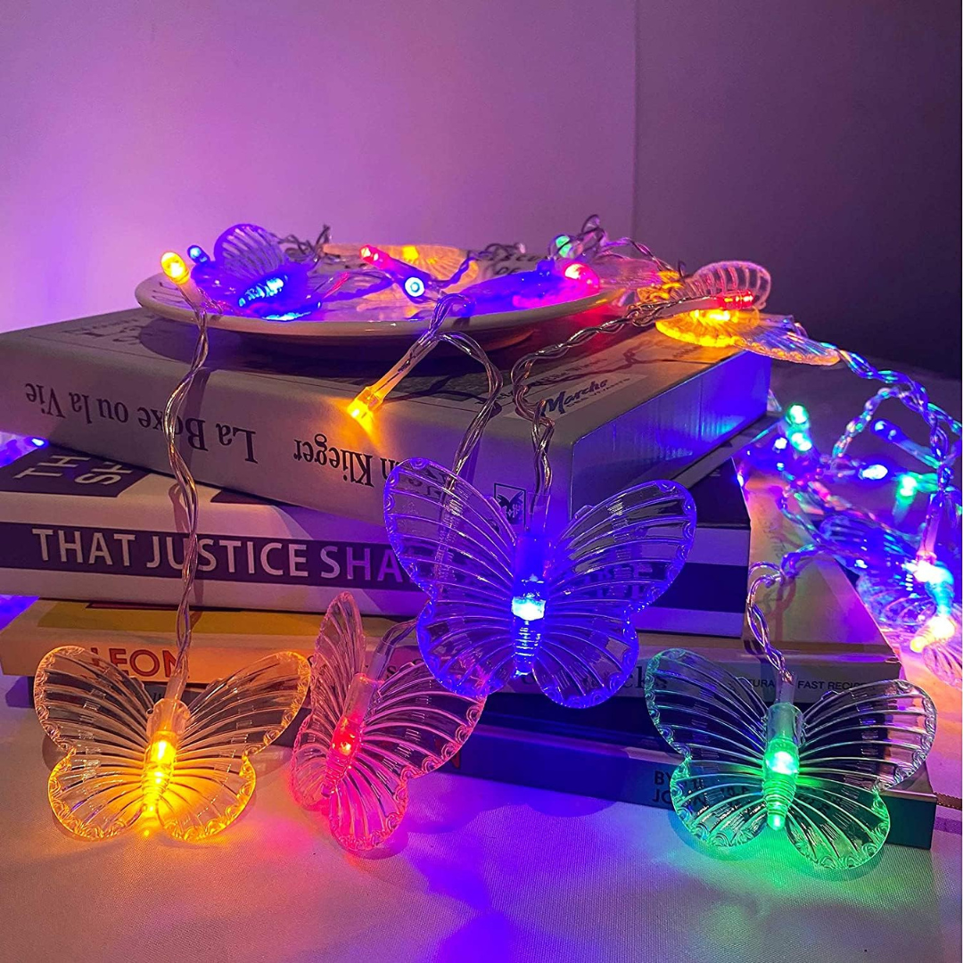 Butterfly LED String Lights-14 FT,14 LED Multicolor Light