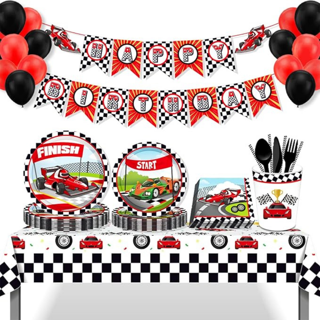 CAR Theme Paper Plates 9"-Pack of 8