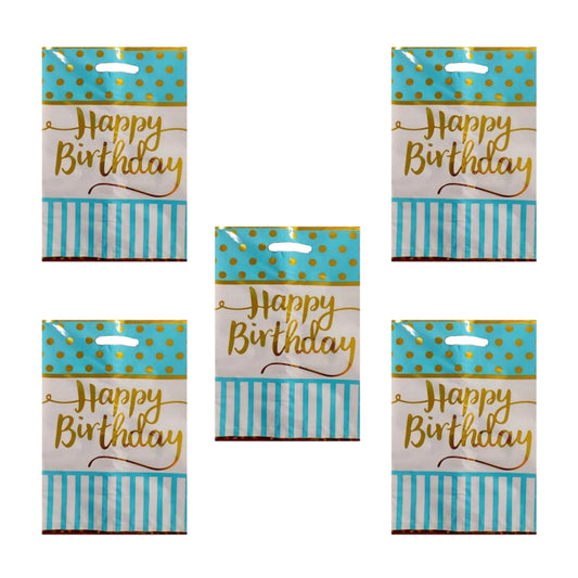 HBD Loot Bag Polka Blue & Pink-10PC