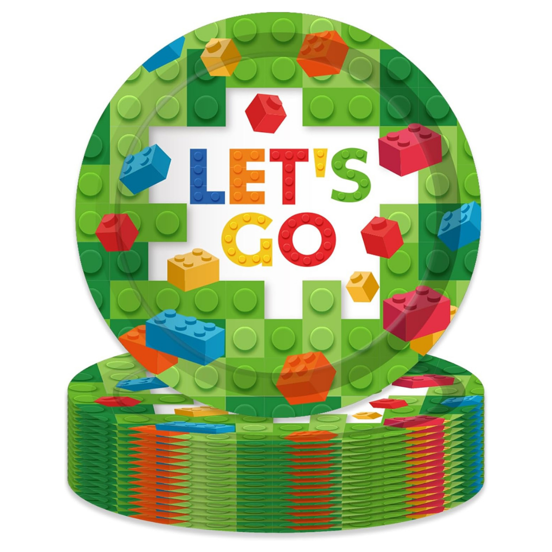 LEGO Theme Paper Plates 9"- Pack of 8