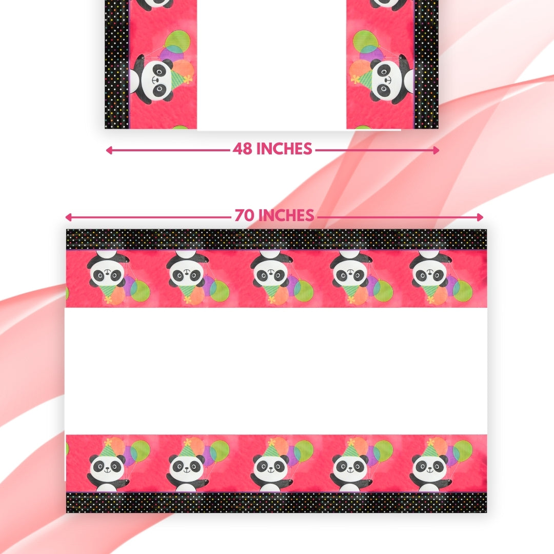 Panda Theme Tablecover for Party Decor - 54 inches X102 inches - 1PC
