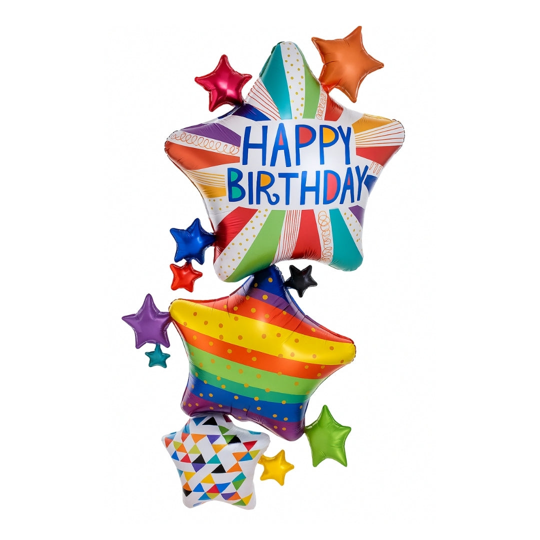 Happy Birthday Multi Layered Giant Balloon - 67 inches - Air Filled - 1PC