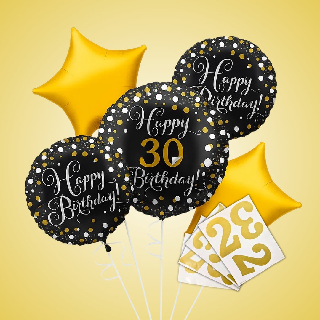 Sparkling Peronsalized Balloon Bouquet - Set of 5