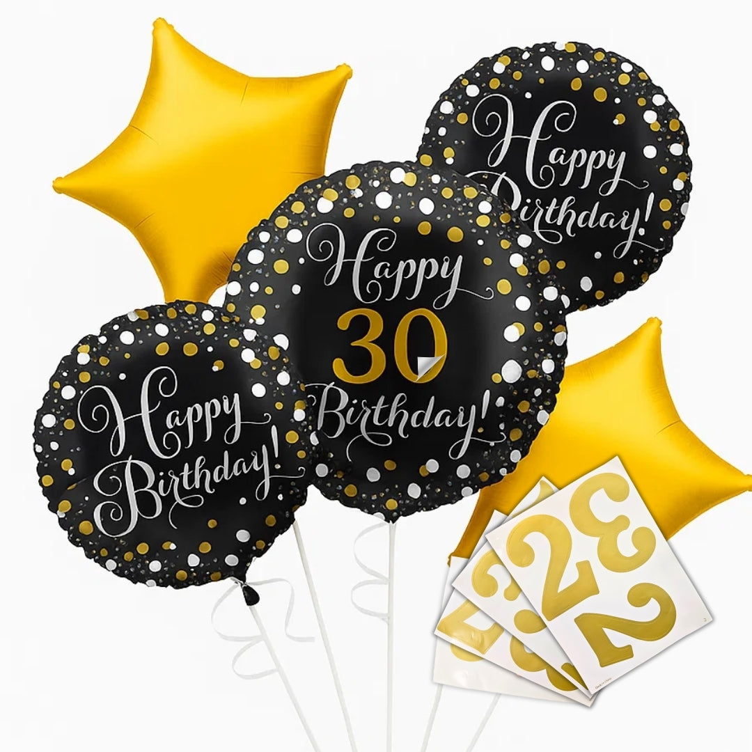 Sparkling Peronsalized Balloon Bouquet - Set of 5