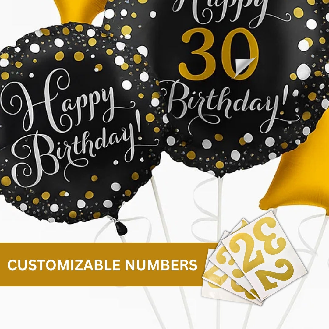 Sparkling Peronsalized Balloon Bouquet - Set of 5