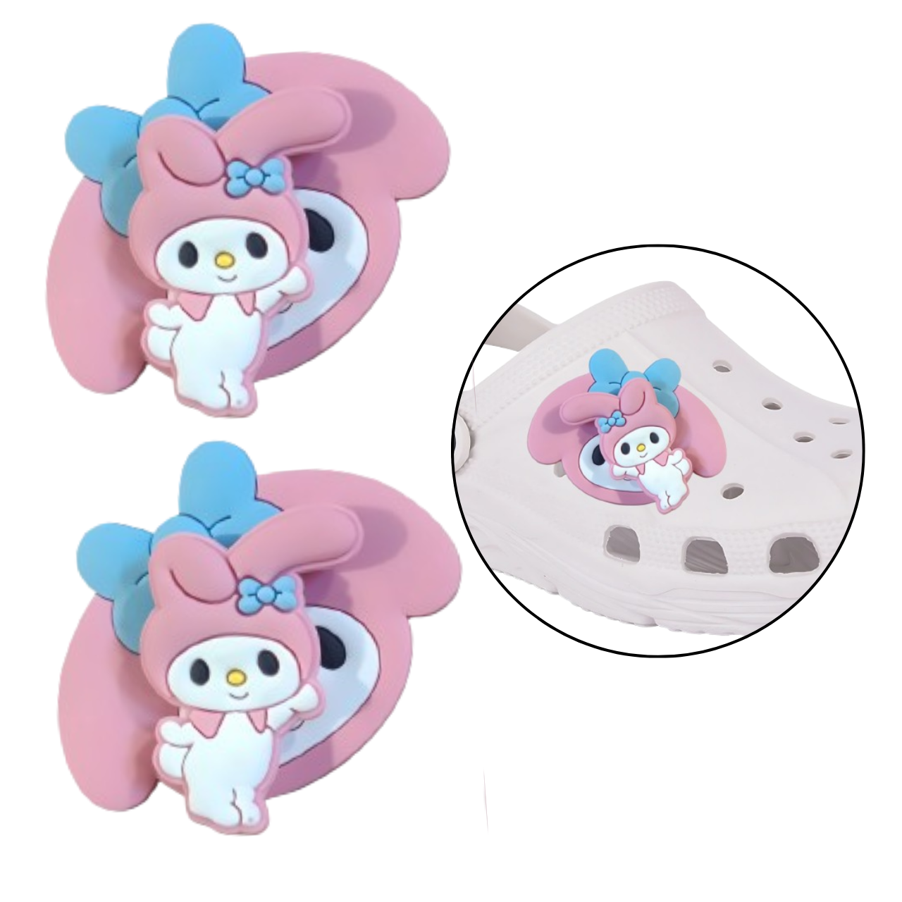 My Melody Spinning Shoe Charms - 2PC