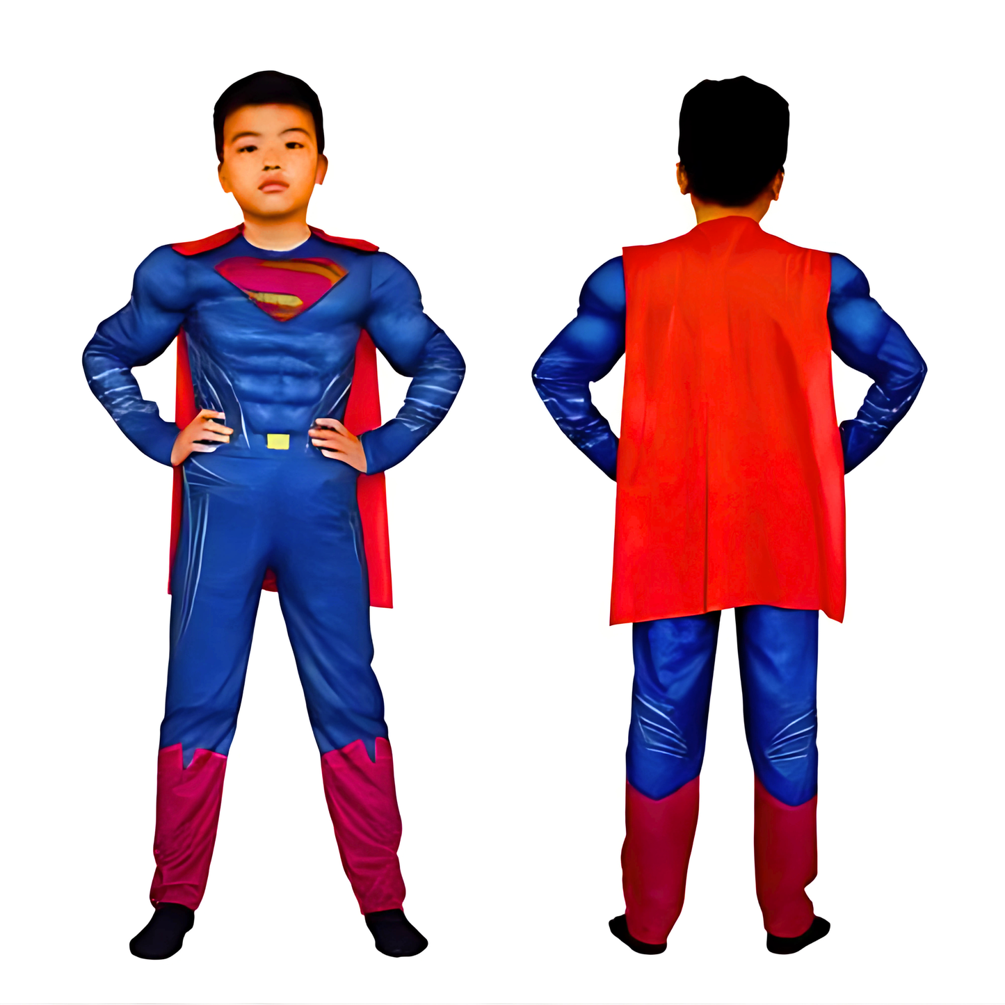 Deluxe Superman Muscular Costume w/Cape and Mask for Kids