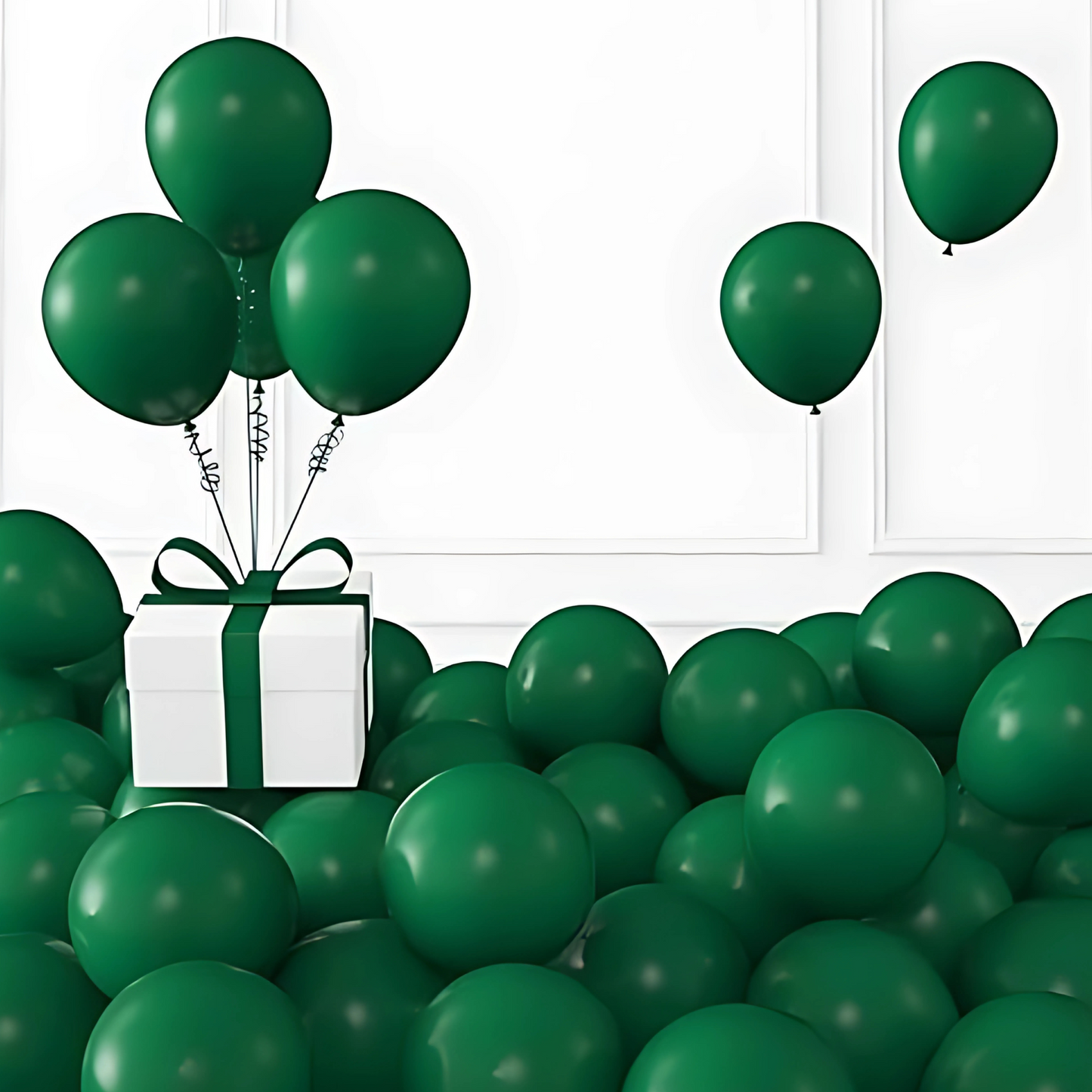 Dark Green Latex / Rubber Balloons - 9 inches - Bulk Pack - 50PC