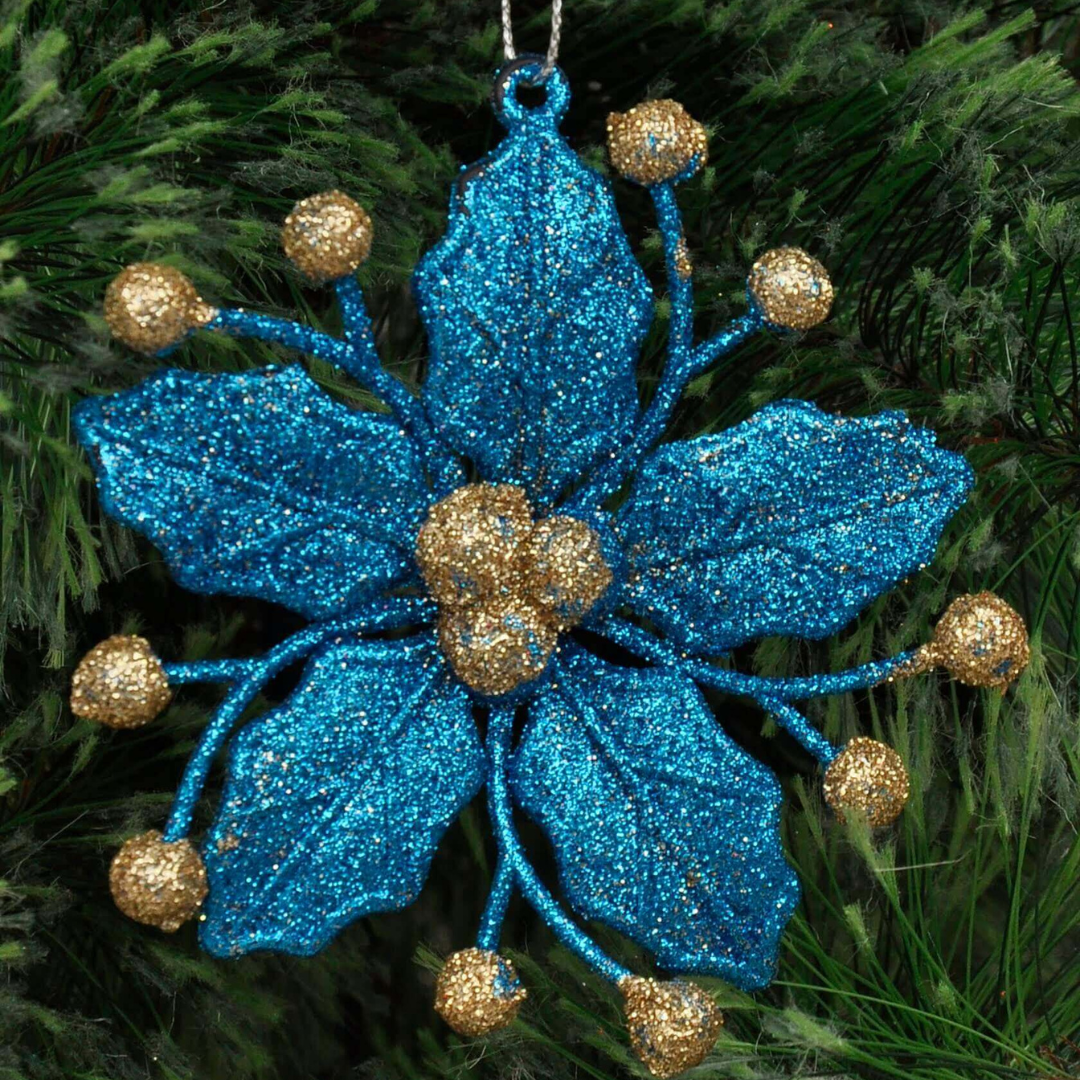 CTO Mistletoe Leaves Blue - 2PC
