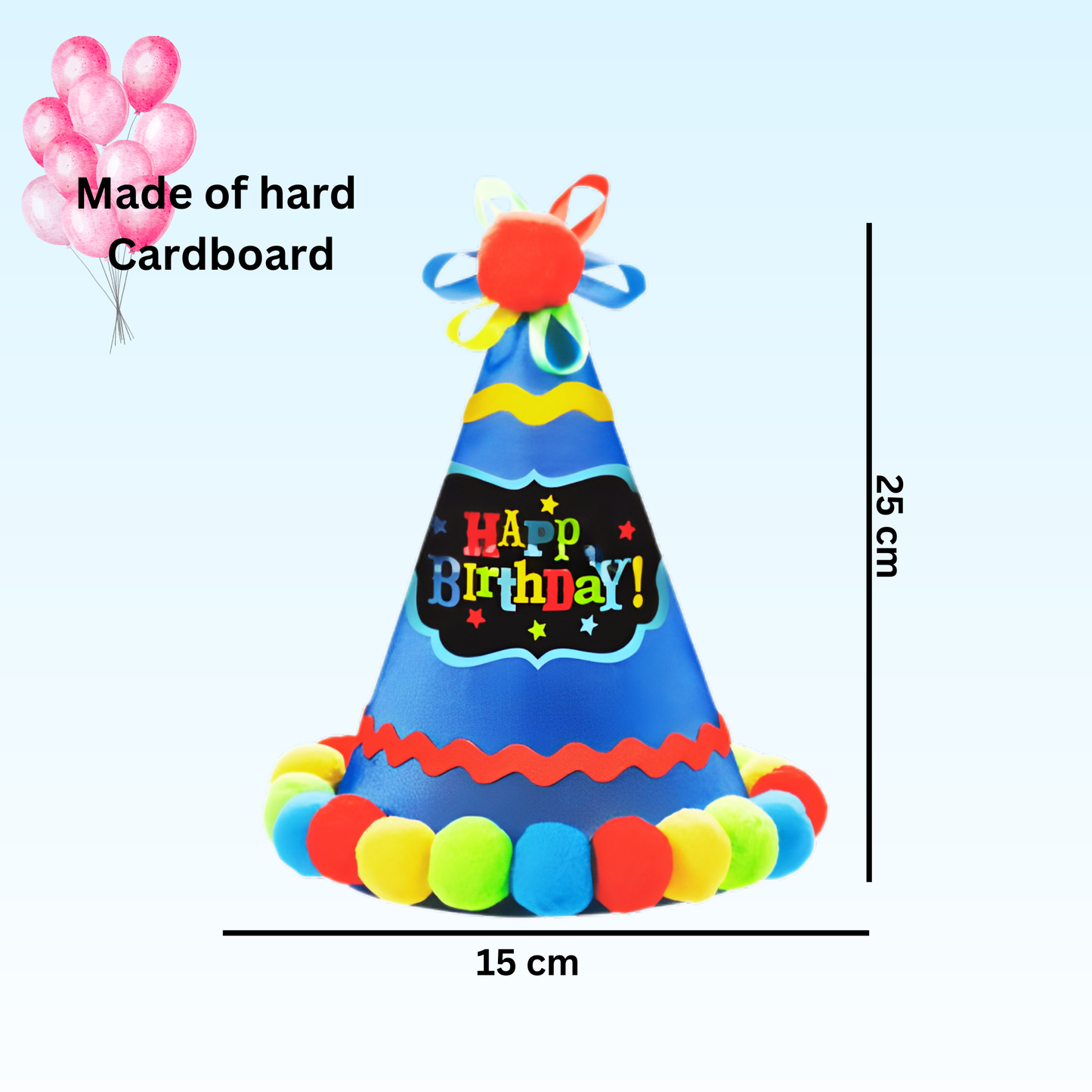 Blue Happy Birthday Conical Hat & Sash Combo for Boys - Set of 2