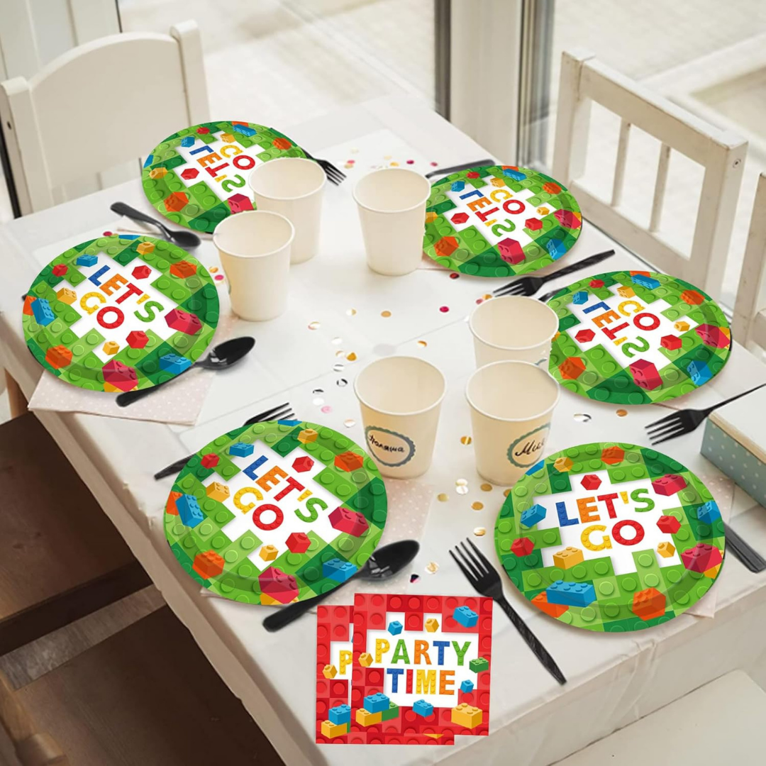 LEGO Theme Paper Plates 9"- Pack of 8