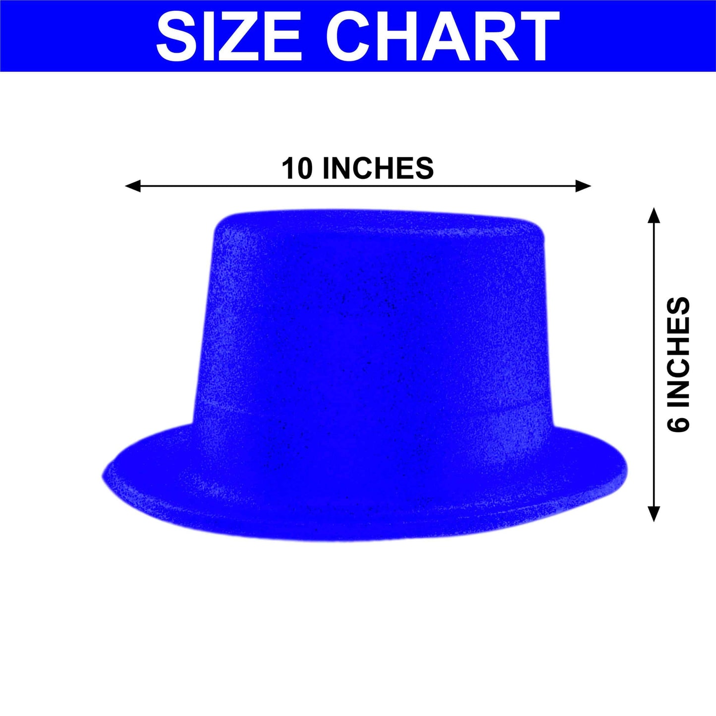 Glitter Top Hat Lrg. Blue