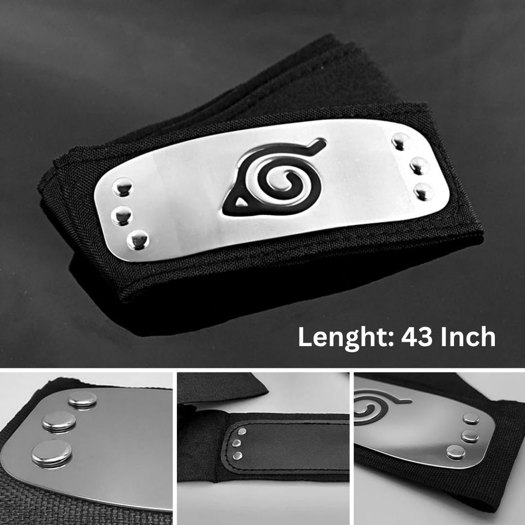 Kunai Knife Toy Weapon and Metal Headband Naruto Anime Set - 2PC