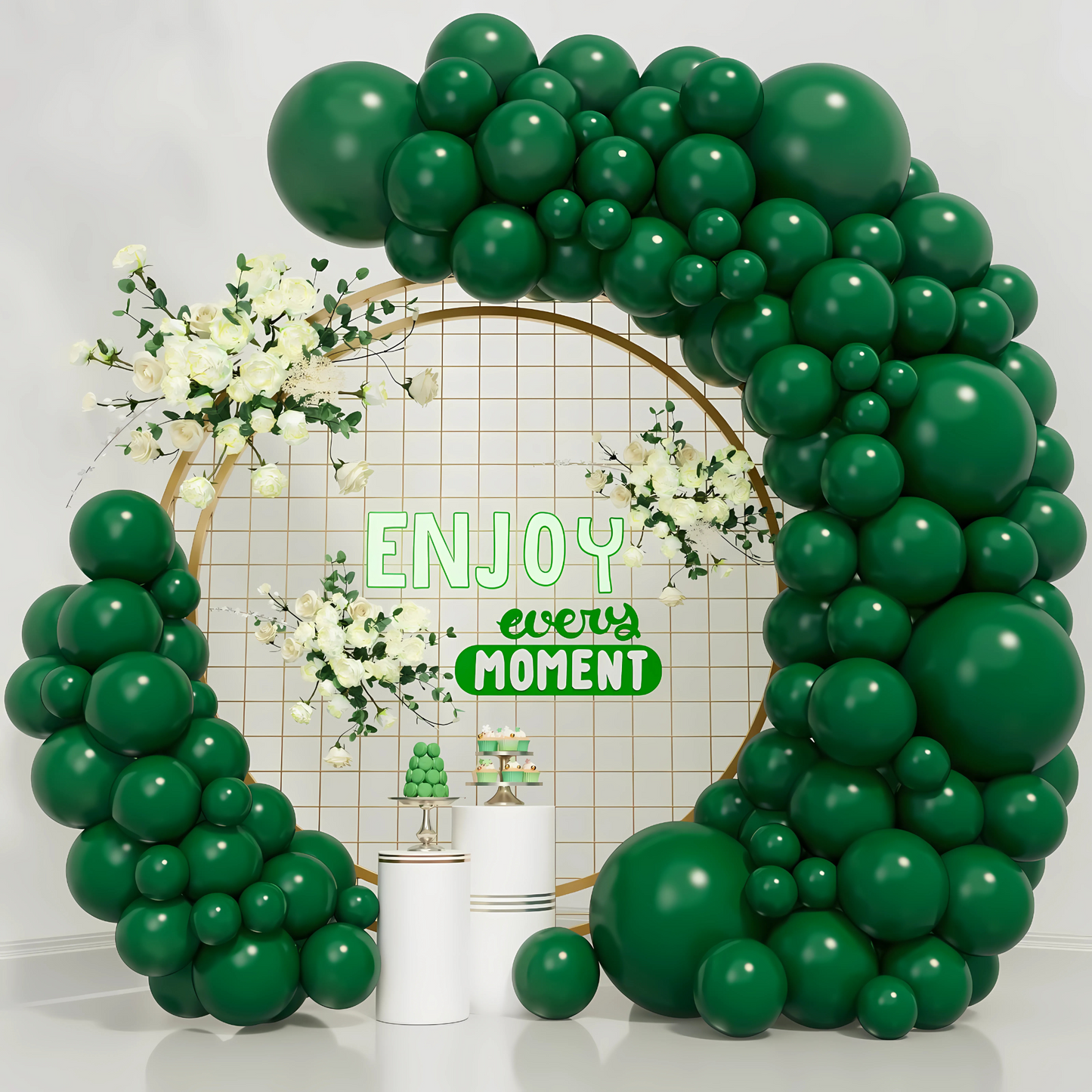 Dark Green Latex / Rubber Balloons - 9 inches - Bulk Pack - 50PC