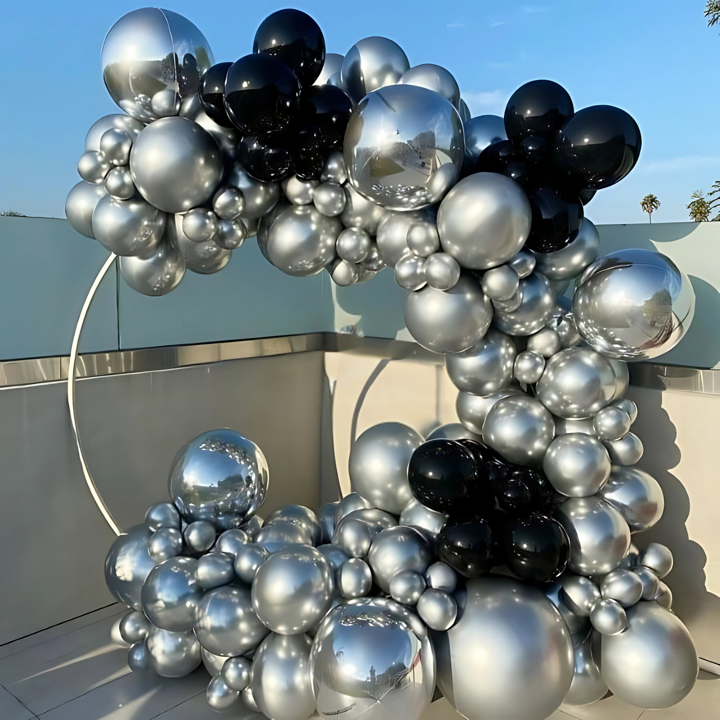 Silver Chrome Balloon - 9 inches - 50PC