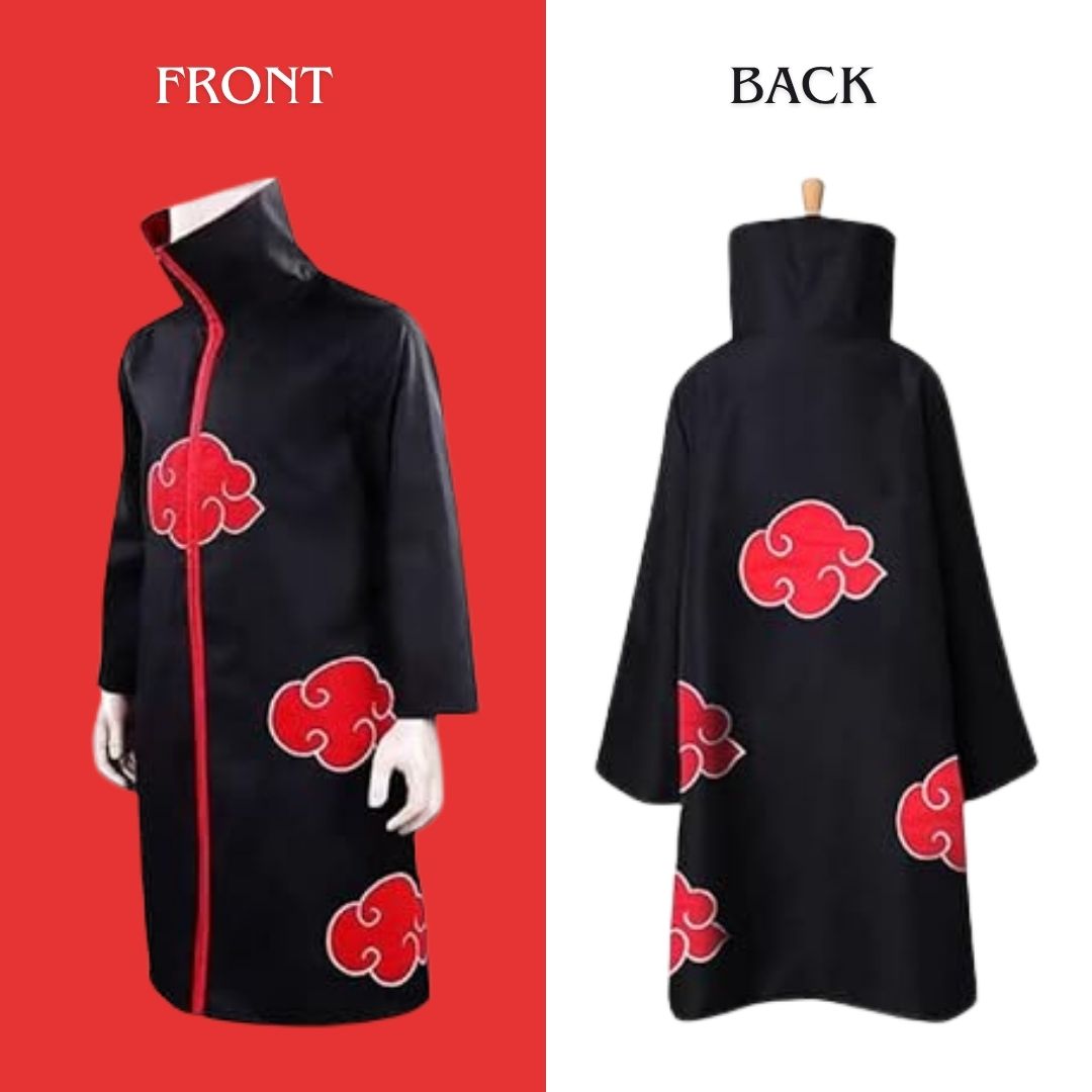 Uchiha Itachi Akatsuki Anime Costume - Medium - Set Of 4PC