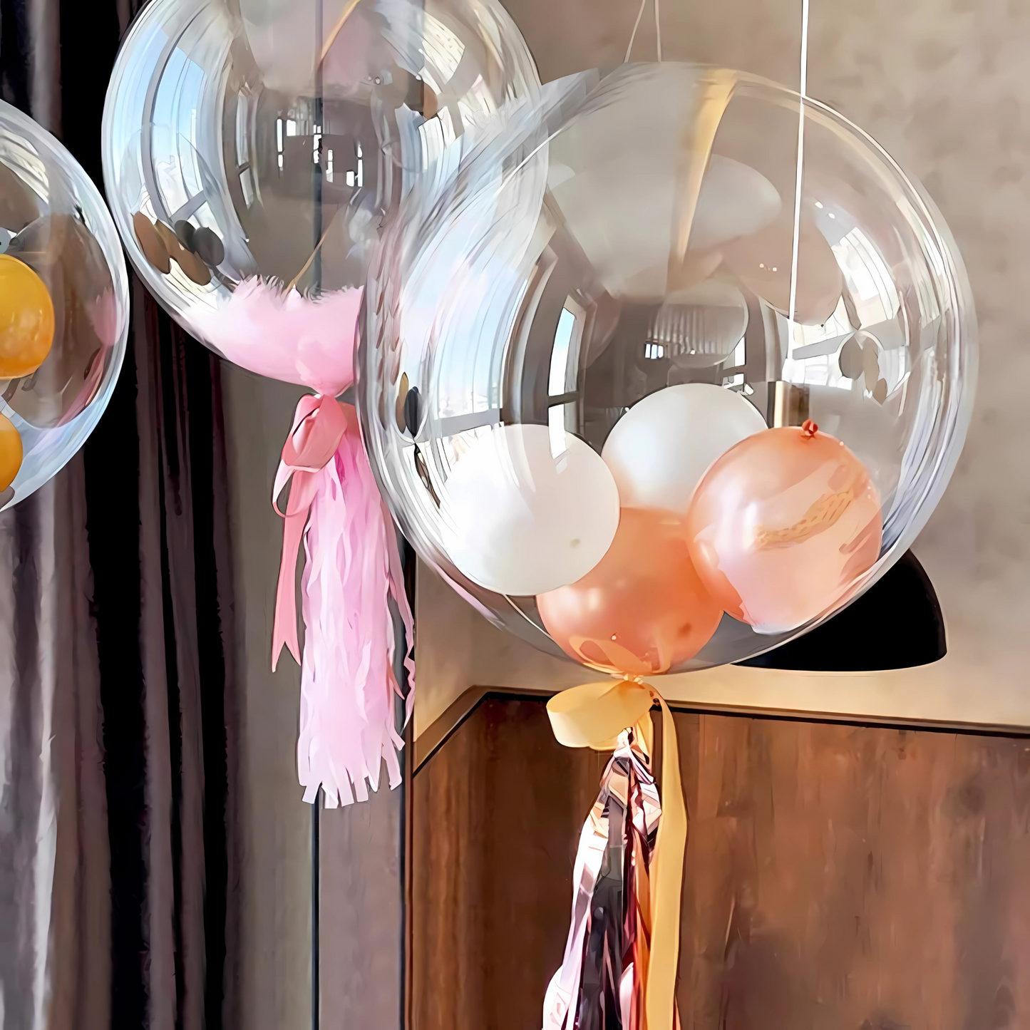 18" Transparent Stuffling Balloon for Balloon Stuffing or Clear Transparent Helium Balloons - 1PC