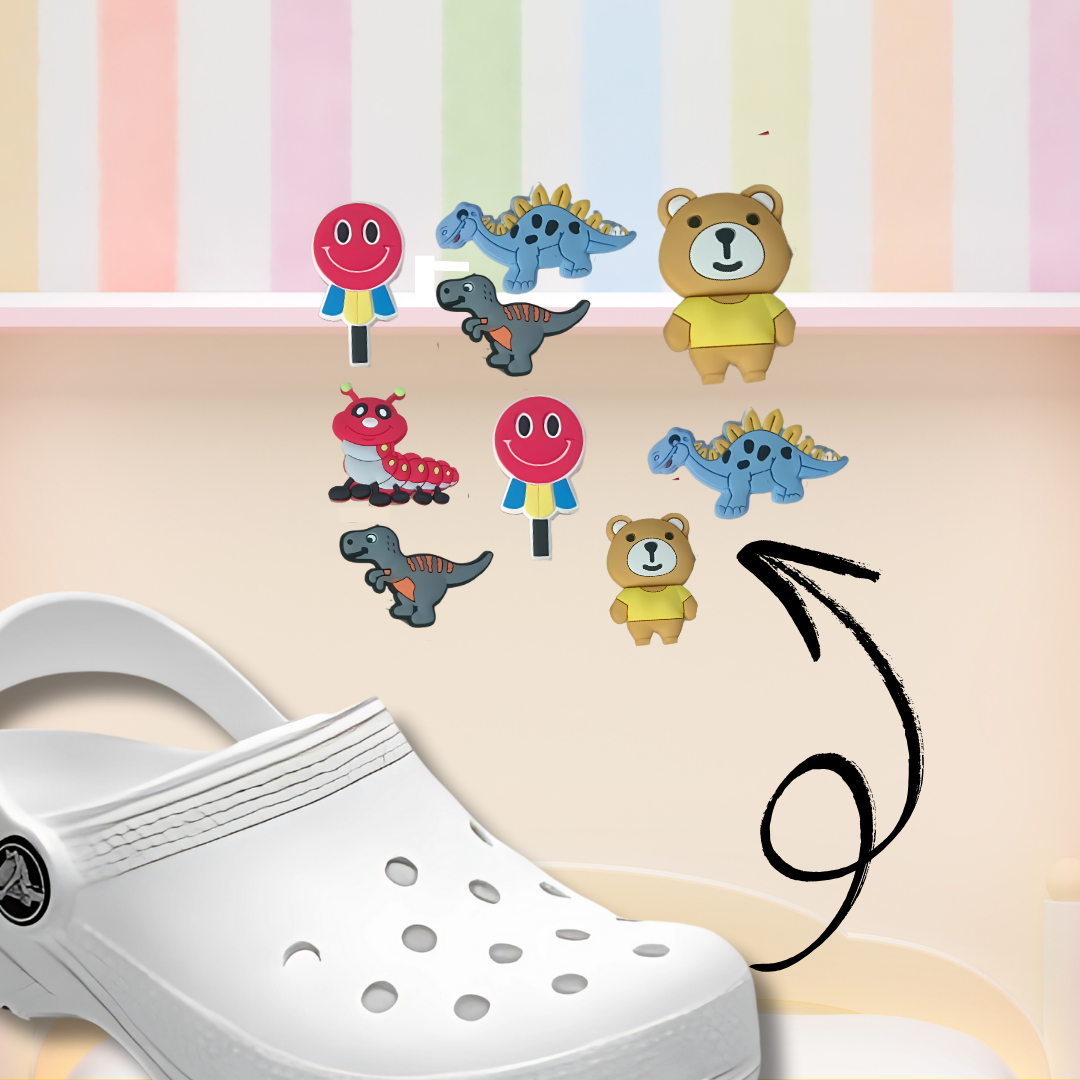 Jungle Animal Shoe Charms Set - 10 PC