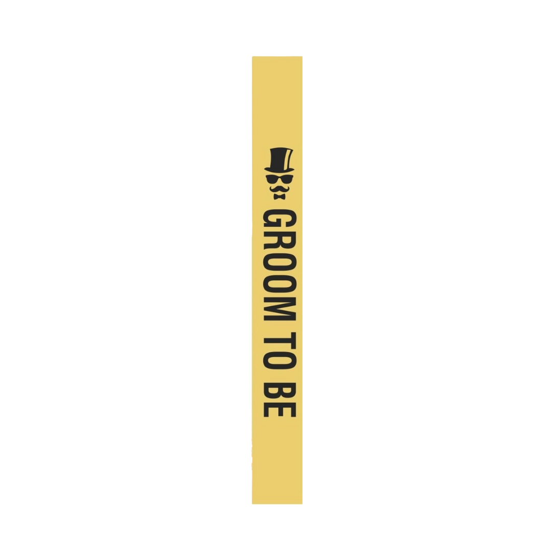 Groom To Be Sash Black & Gold