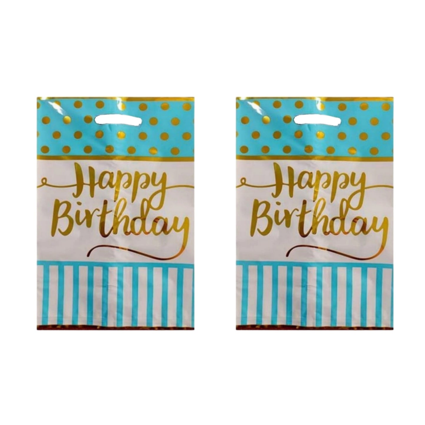 HBD Loot Bag Polka Blue & Pink-10PC