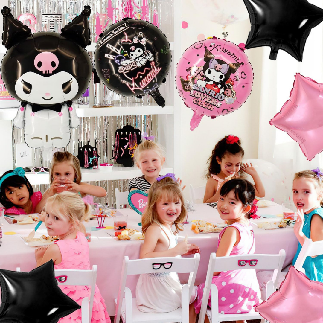 Kuromi Themed Birthday Balloon Set - 5PC