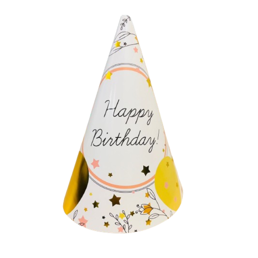 Happy Birthday Celebration Pastel Color Balloon Hats for Party Guests - 8PC