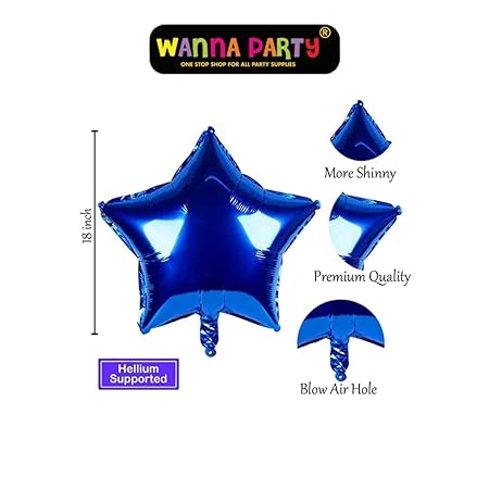 Wanna Party Birthday Decoration Items for Boys- 44 Pcs