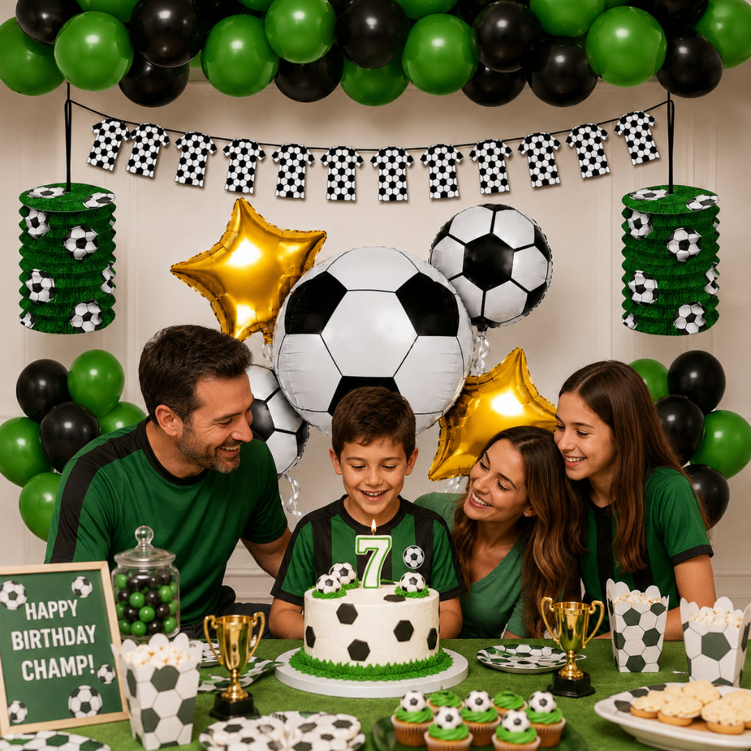 Soccer Theme Birthday Decoration Combo - 28PC