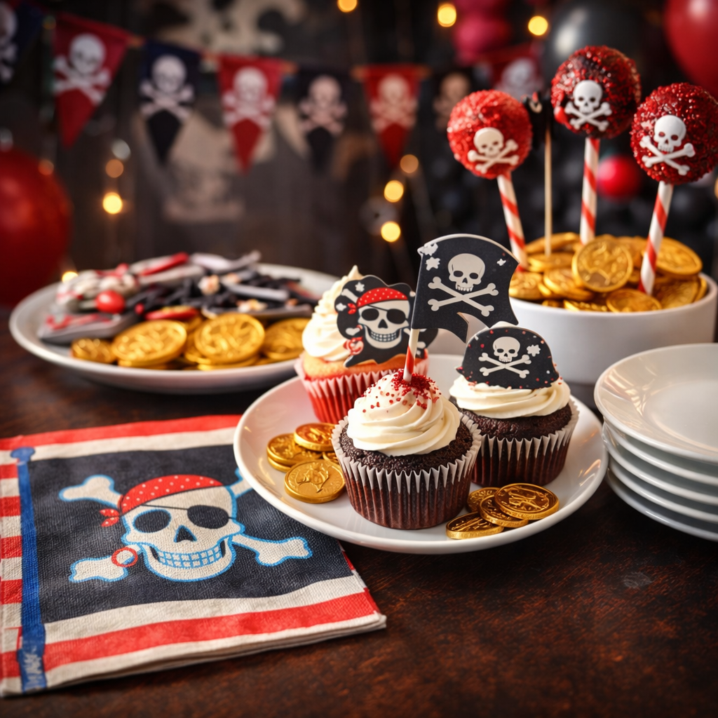 Pirate Party Theme Lunch Napkins Pack of -16